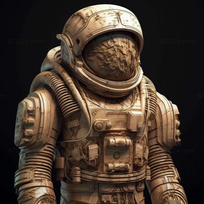 Characters (space suit 4, HERO_4016) 3D models for cnc